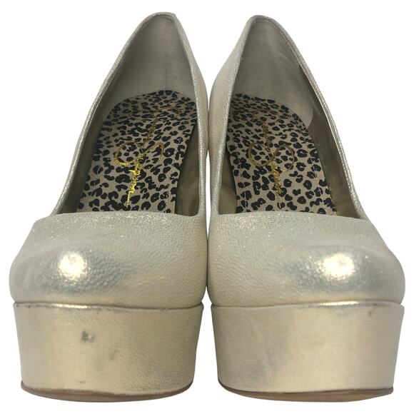Jessica Simpson Slate/Deco Metallic Waleo Platform Heels - Size 8.5 - Women - Picture 4 of 13